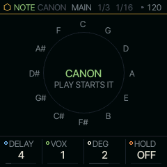CANON on its MAIN page