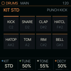 DRUMS on its MAIN page