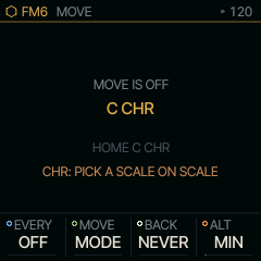 MOVE: the scale playing now, large, and home under it.
